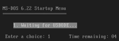 A configuration menu with a timeout